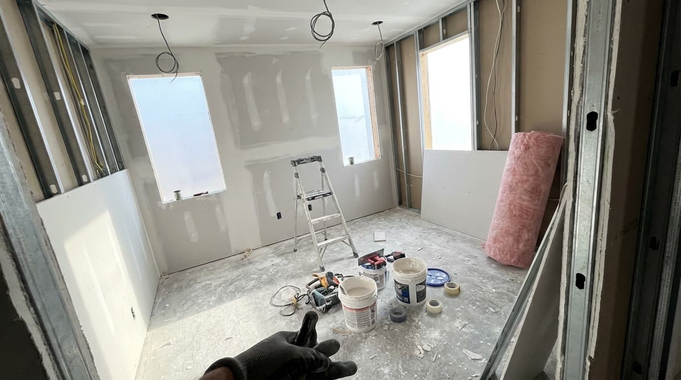 Baustelle Villa Kirchberg · Trockenbau